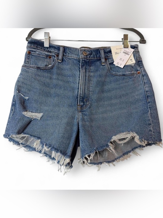 Abercrombie & Fitch Pants - Abercrombie & Fitch Distressed Blue Denim Jean Shorts